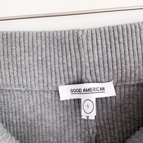 Good American Palazzo Side Slit Pants Grey Size 1 - Picture 7 of 10